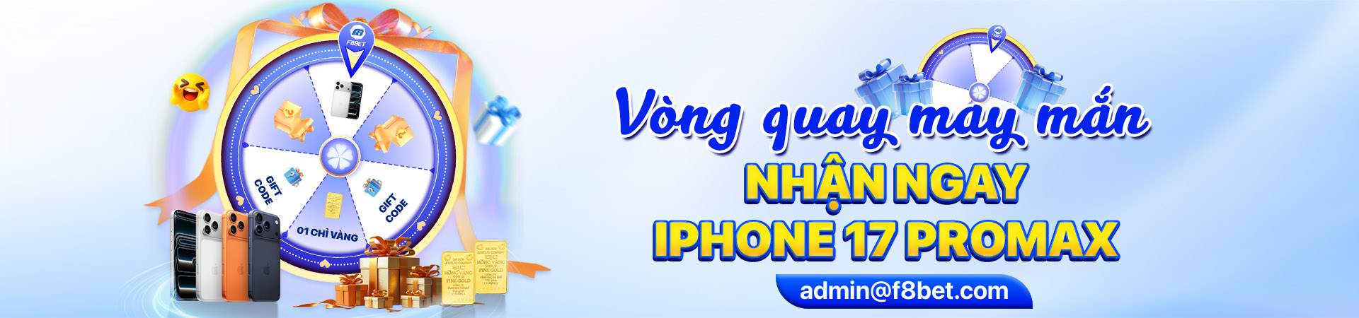 banner f8bet chương trình vòng quay quà tặng